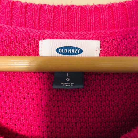 Old Navy Pink Knit Sweater Size Large - Picture 3 of 3